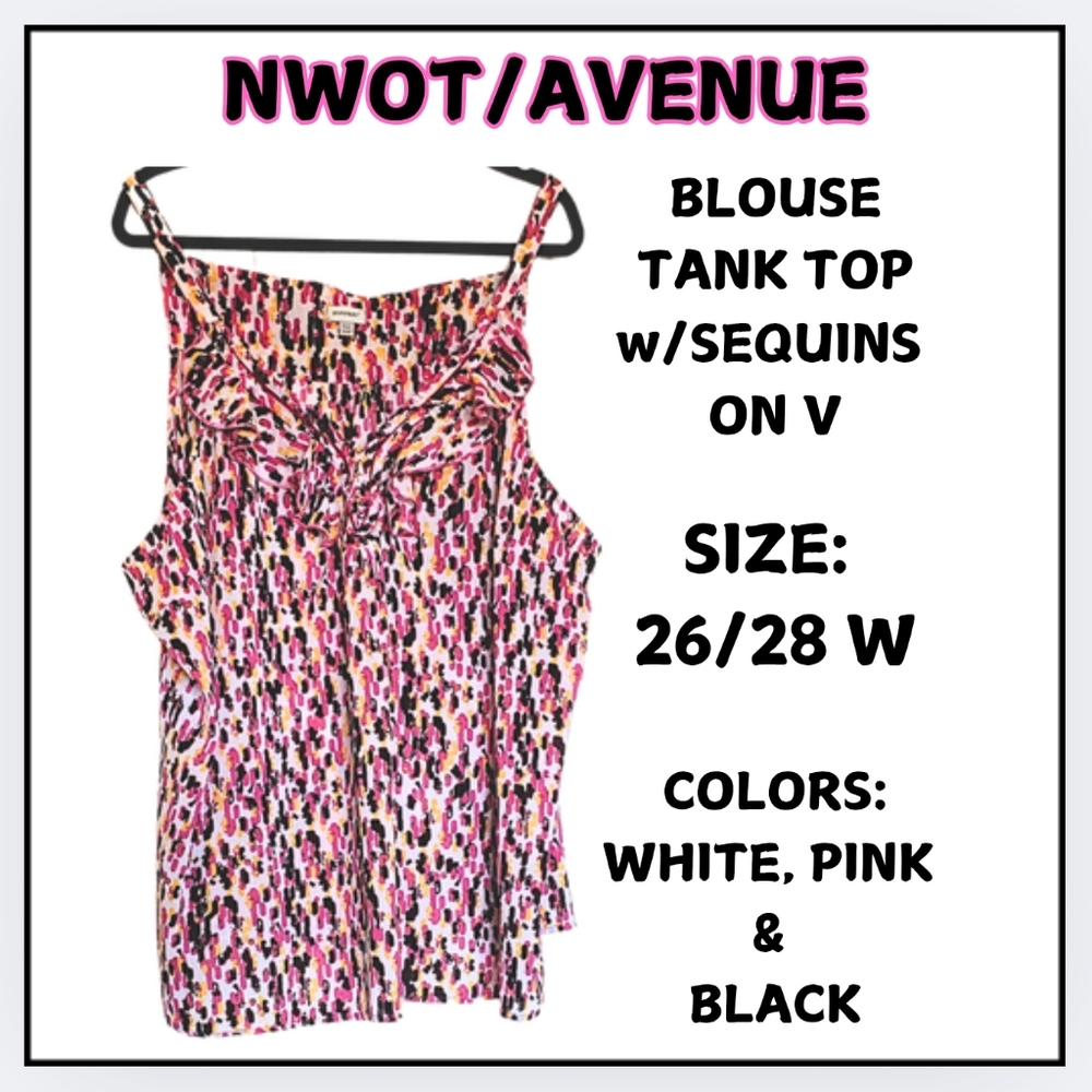 🔥NWOT / AVENUE BLOUSE TANK TOP / 26/28 W